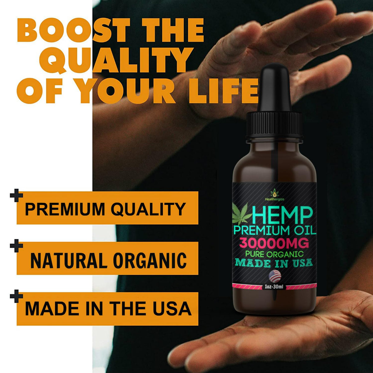Hemp Oil Drops 5 Pack Cold Pressed Vegan A7203