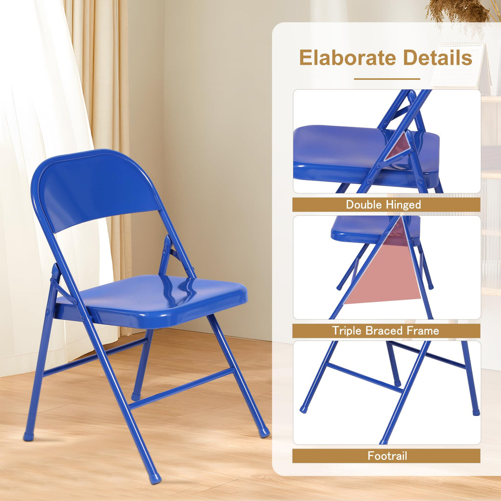 Metal Folding Chairs 4 Pack A39398