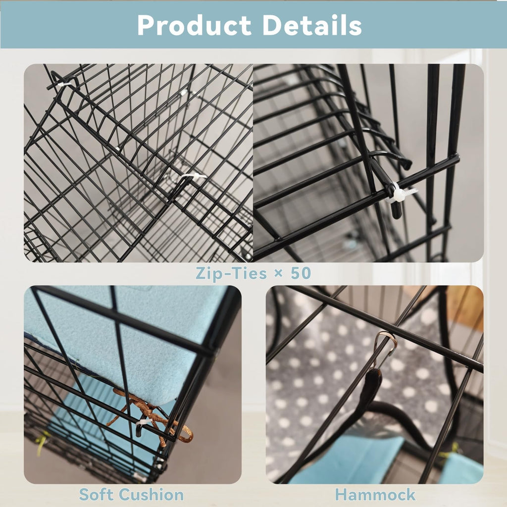 4-Tier Cat Cage with Cushions Hammock Scratching Post C141