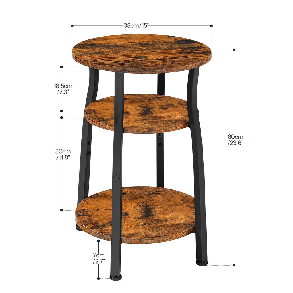 Small Round 3-Tier Storage Side Table Z83053