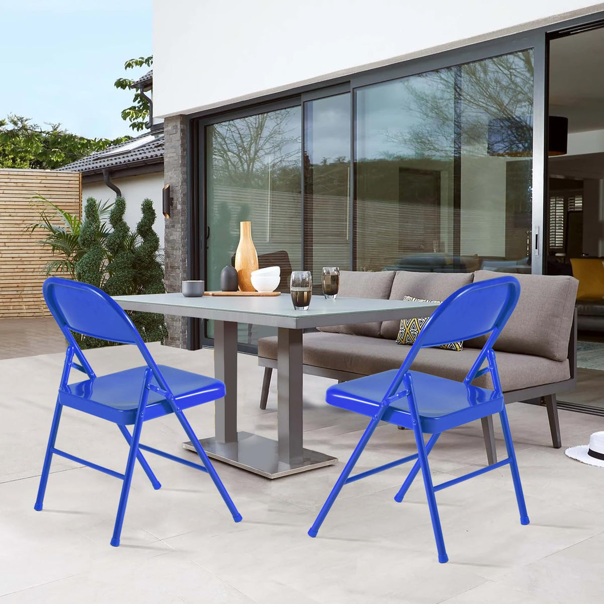 Metal Folding Chairs 4 Pack A39398