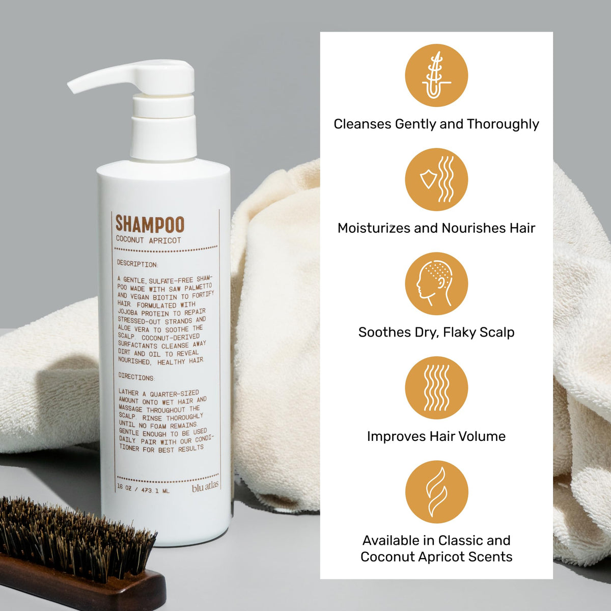 Shampoo and Conditioner Bundle Coconut Apricot 16 oz L874395