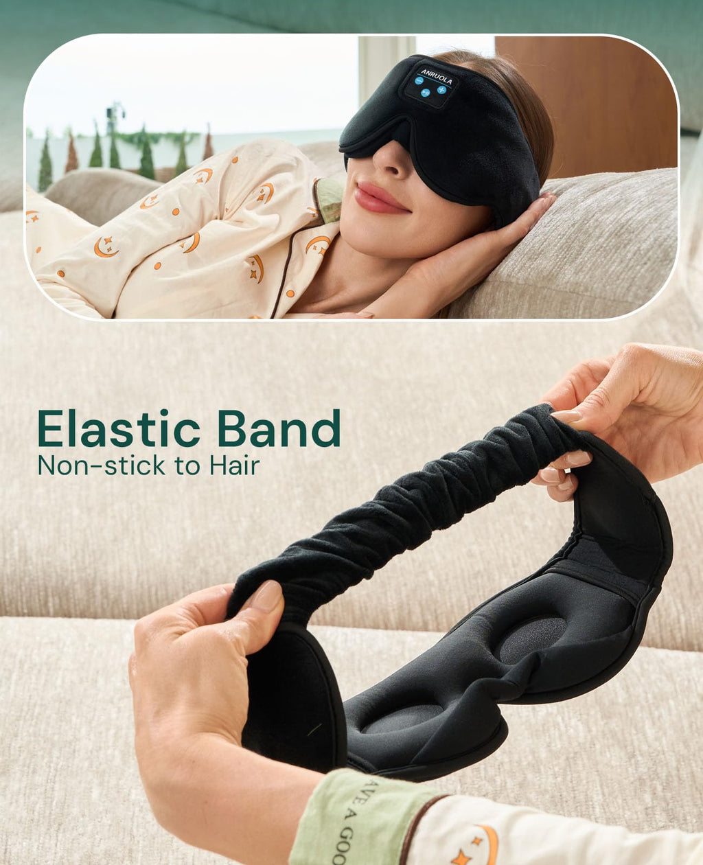 3D Sleep Mask with Bluetooth Headphones M6594