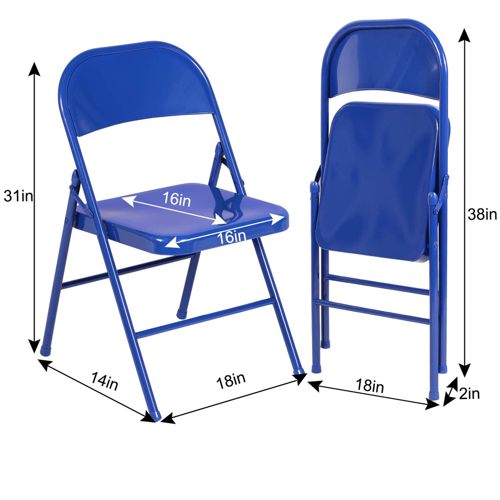 Metal Folding Chairs 4 Pack A39398