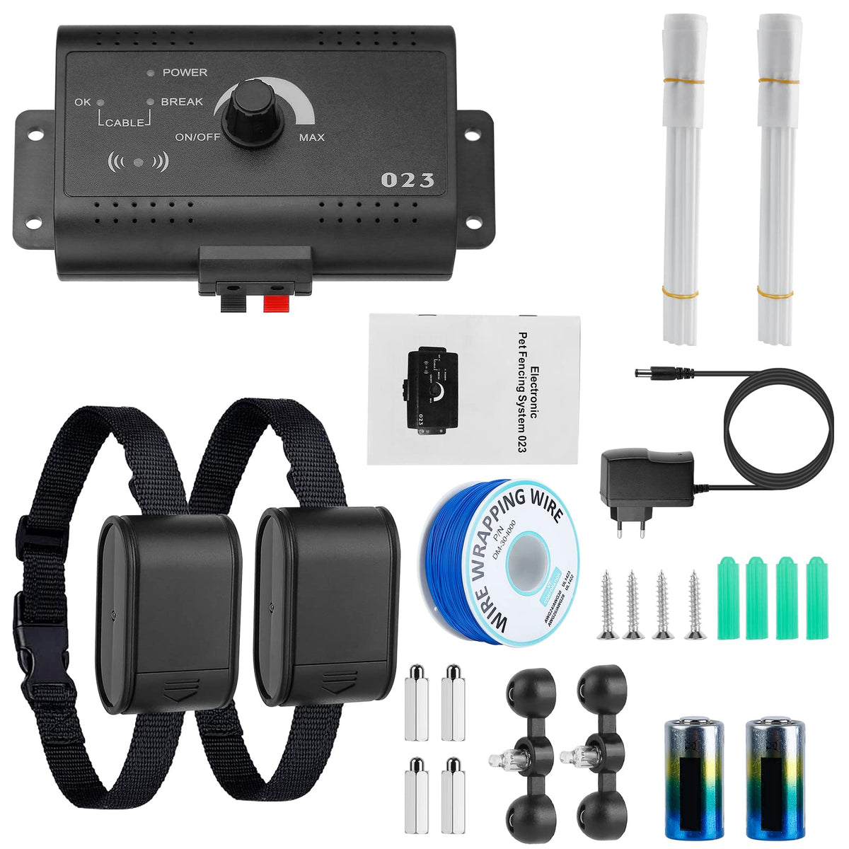 Wireless Dog Fence System with Waterproof Shock Collar H847959