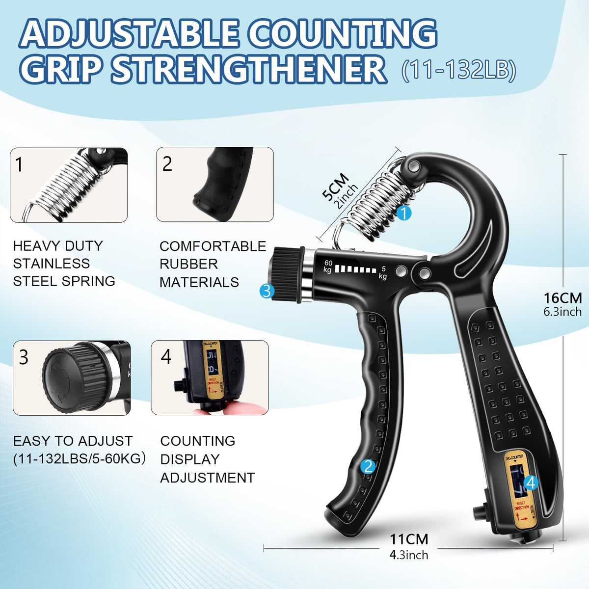 5/10 PCS Grip Strength Trainer Kit V38274
