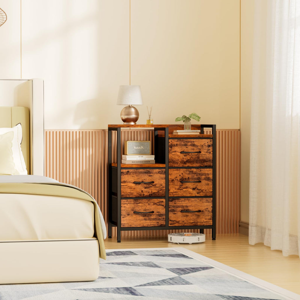 Rustic Brown 5 Drawer Dresser D833617
