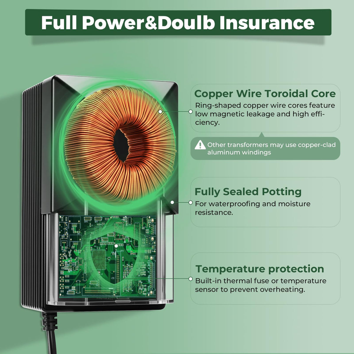 200W Low Voltage Landscape Transformer with Timer & Photocell Sensor V880