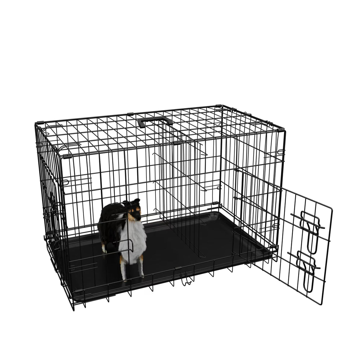 Foldable Metal Wire Dog Crate with Divider 48 Inch M431192