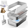 XL Stainless Steel Sifting Litter Box with Lid J281049
