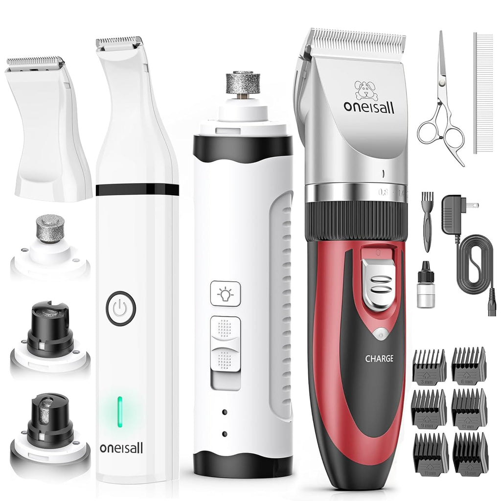 Dog Shaver Clippers and Nail Grinder Paw Trimmer Kit A67431