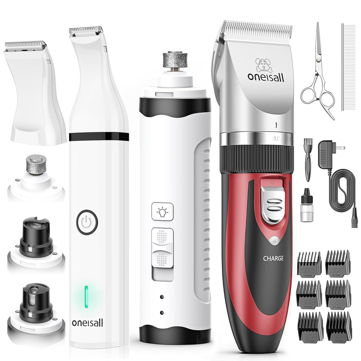 Dog Shaver Clippers and Nail Grinder Paw Trimmer Kit A67431