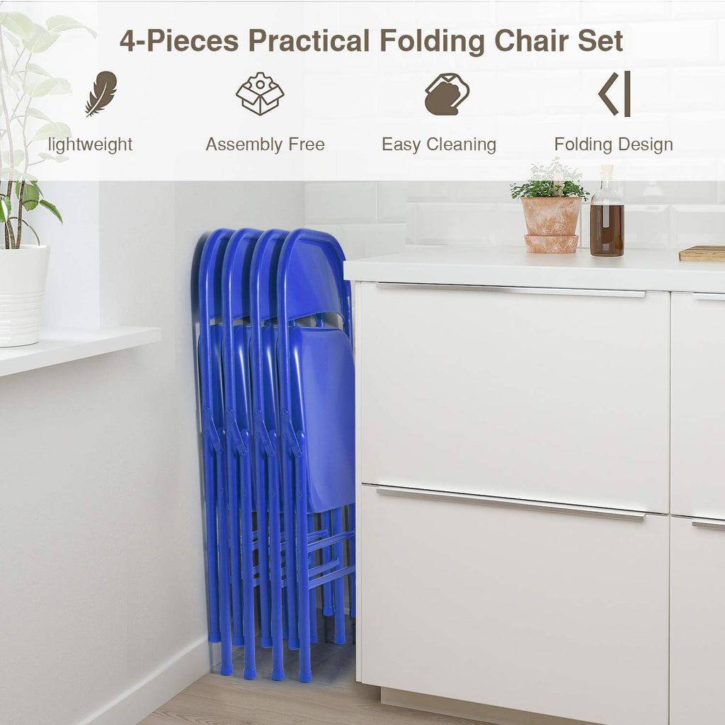 Metal Folding Chairs 4 Pack A39398