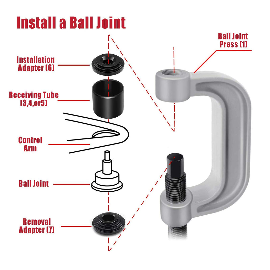 4 in 1 Ball Joint Service Tool Kit 2WD & 4WD O9444