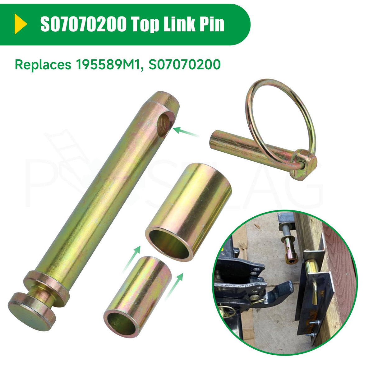 Quick Hitch Adapter Bushing for 3 Point Hitch Tractor G107