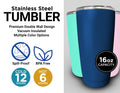 16 oz Insulated Stainless Steel Tumblers 2 Pack Black I684