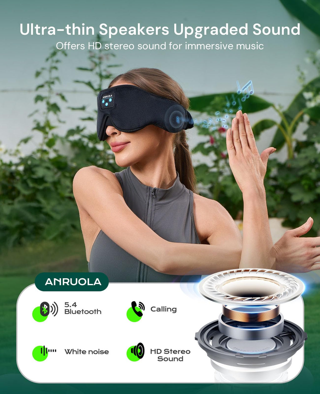 3D Sleep Mask with Bluetooth Headphones M6594