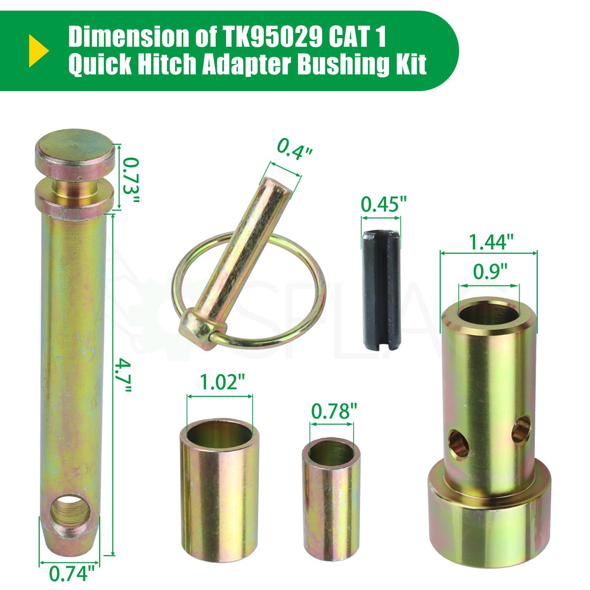 Quick Hitch Adapter Bushing for 3 Point Hitch Tractor G107