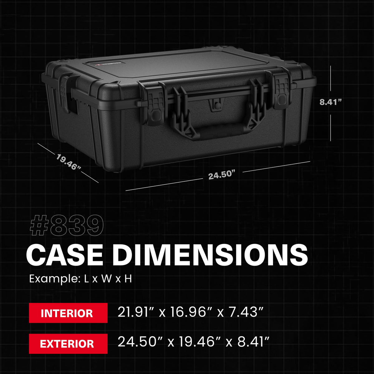 25" Waterproof Hard Case A811044