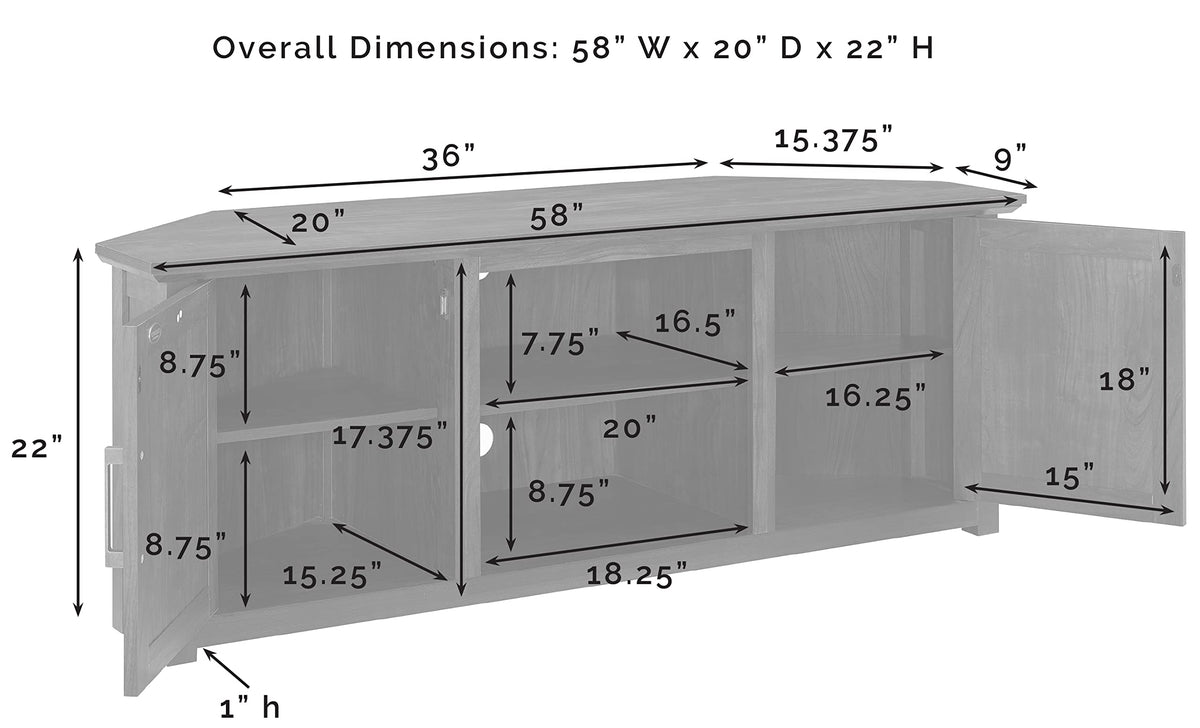 Corner TV Stand up to 65" M737220