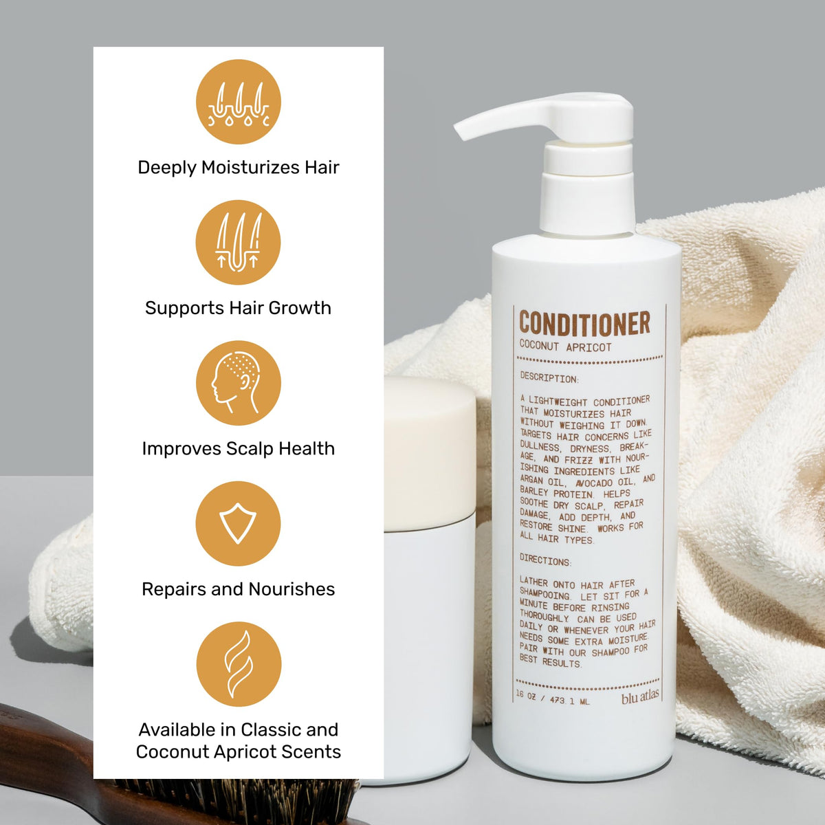 Shampoo and Conditioner Bundle Coconut Apricot 16 oz L874395