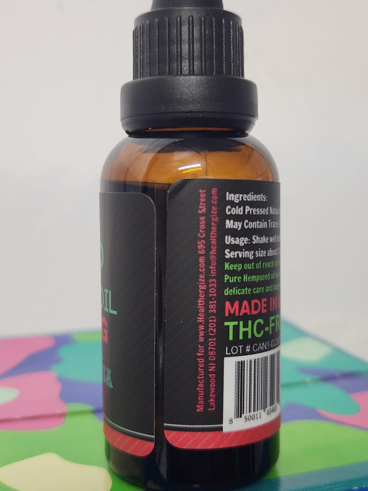 Hemp Oil Drops 5 Pack Cold Pressed Vegan A7203