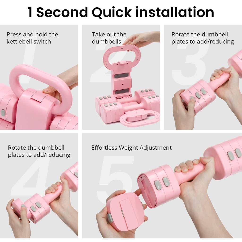 Adjustable Dumbbell Set 2.2lbs to 12.1lbs H5068