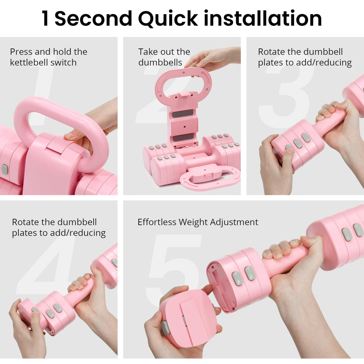 Adjustable Dumbbell Set 2.2lbs to 12.1lbs H5068