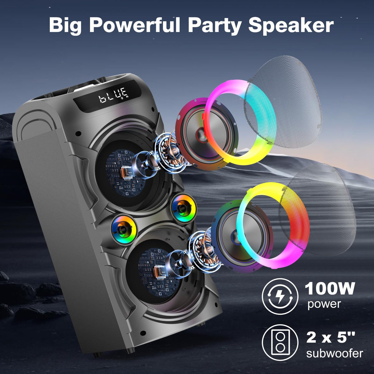 100W Portable Bluetooth Speaker E49460