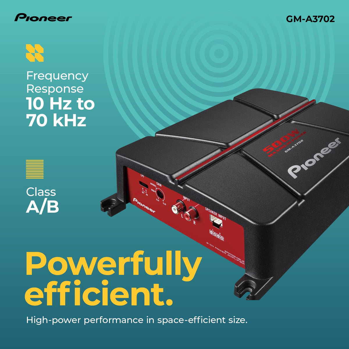 500W Max Class AB 2-Channel Car Amplifier P8249