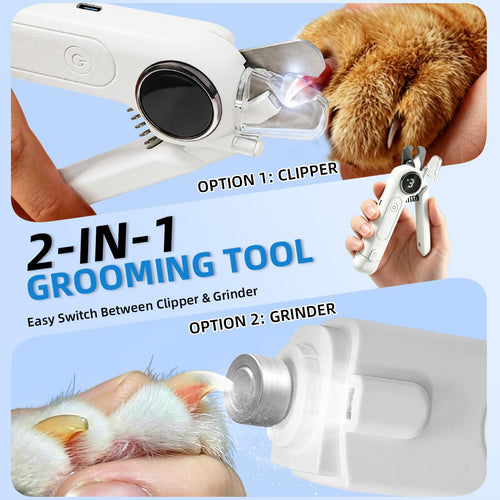 2-in-1 Dog Nail Clippers & Grinder with LED Light Z249