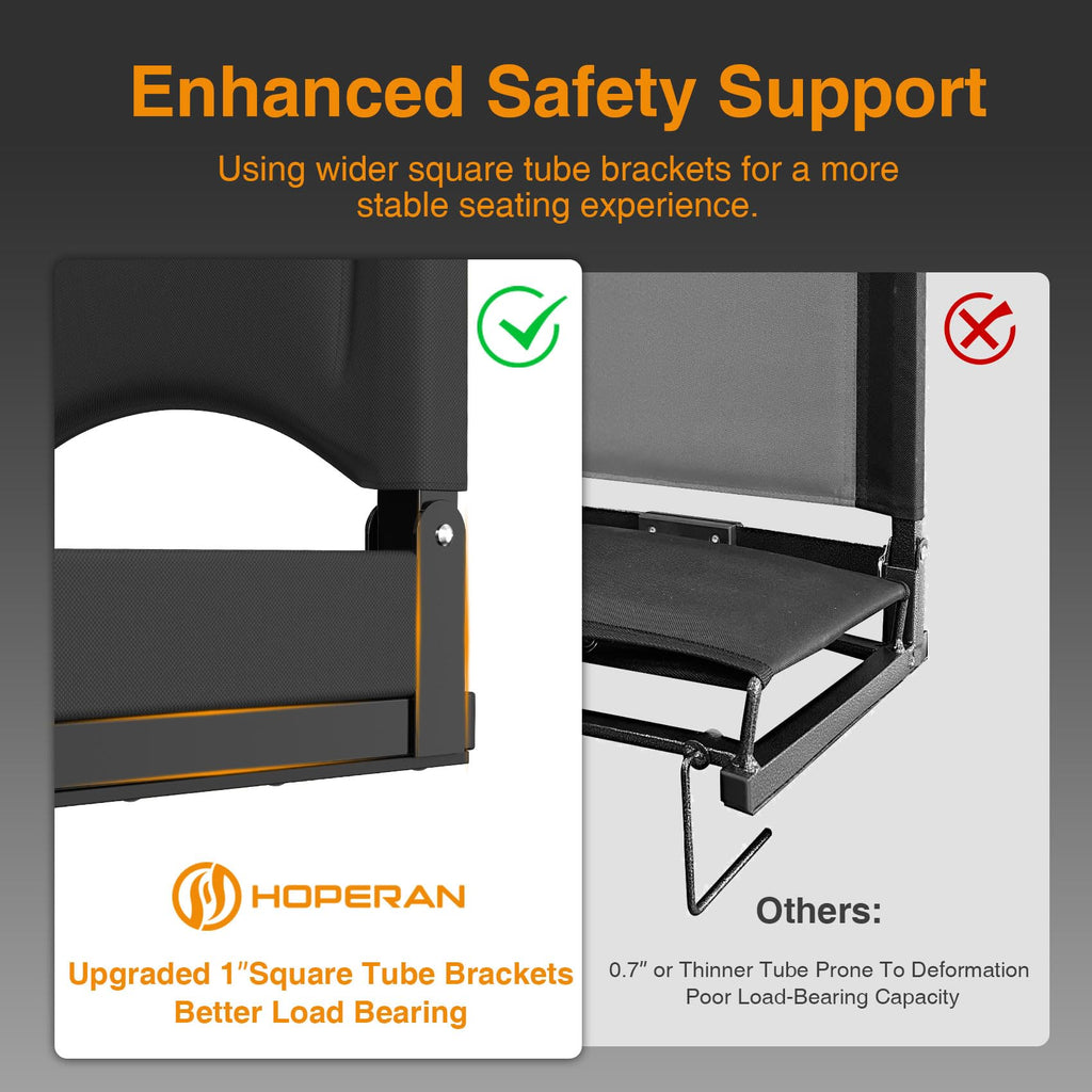 Heated Stadium Seats for Bleachers with Back Support A55294