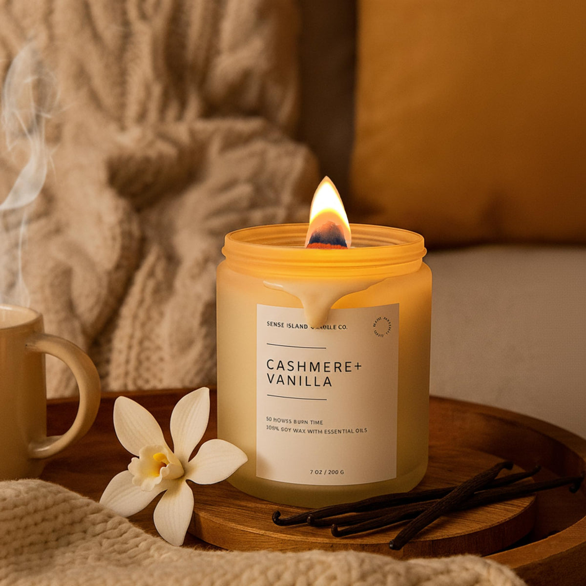Vanilla Cashmere Scented Soy Wax Candle N3649
