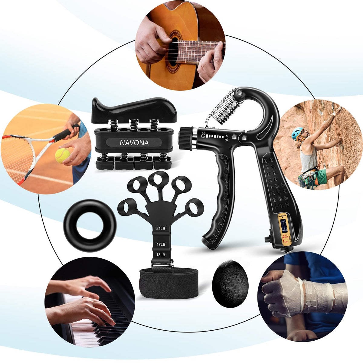 5/10 PCS Grip Strength Trainer Kit V38274