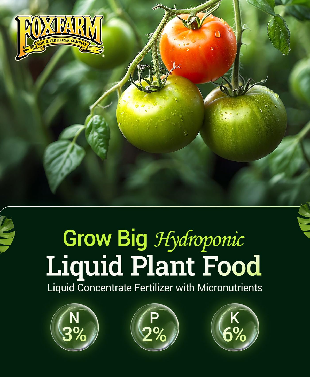 Liquid Plant Fertilizer 3-2-6 1 Pint Y242
