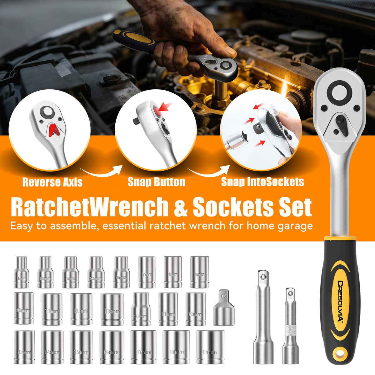 199 Piece Tool Kit with Socket Wrench Tool Box Case R35507