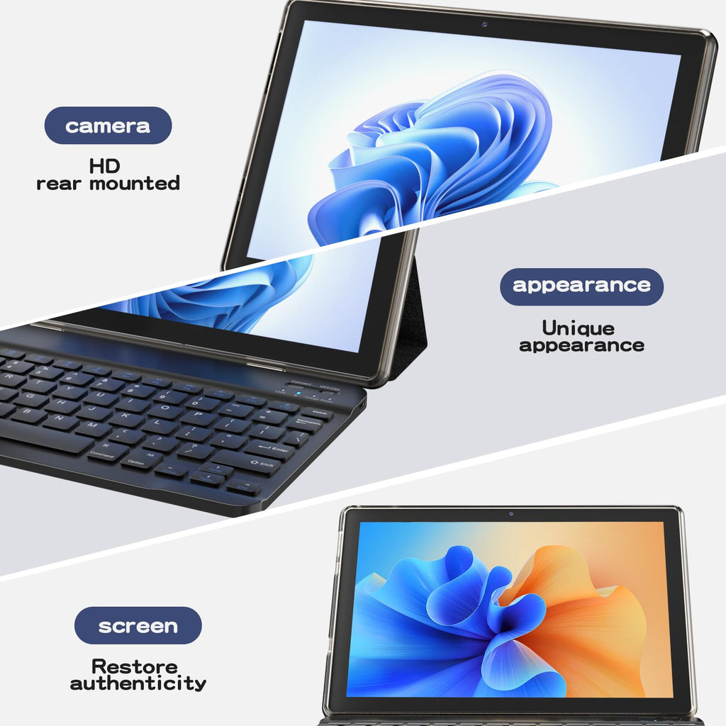 Android 15 Tablet 10 Inch 18GB RAM 128GB ROM Black H961272