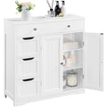 White 4 Drawer 2 Door Bathroom Storage Cabinet I578065