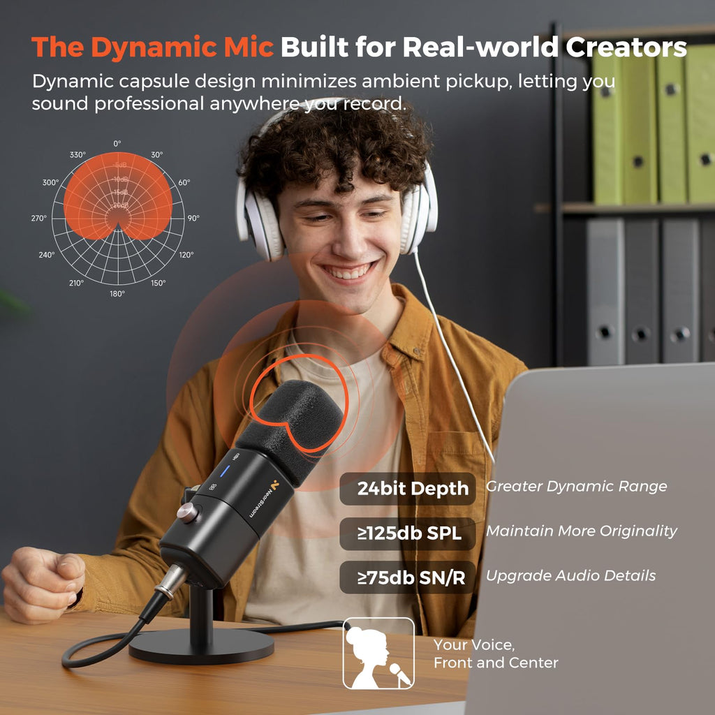 Dynamic Microphone with USB/XLR L340