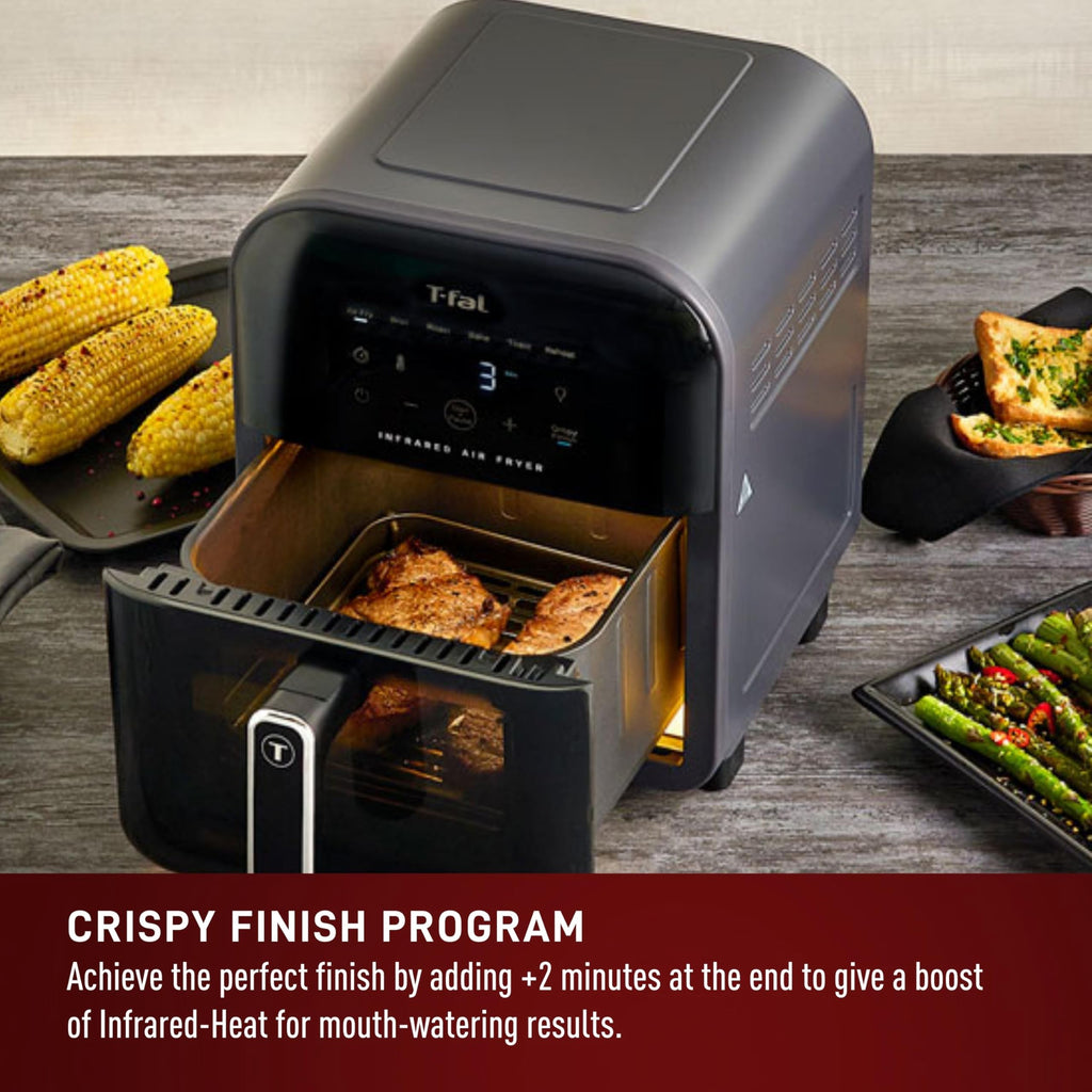 Infrared Air Fryer Toaster Oven Combo, 6 Qt Digital Touch Screen, 1550W, Black W553