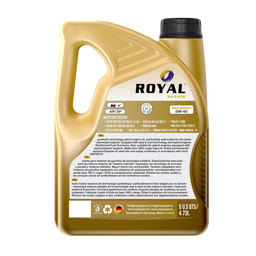 5W-40 Full Synthetic Engine Oil 5 US Quarts P529738