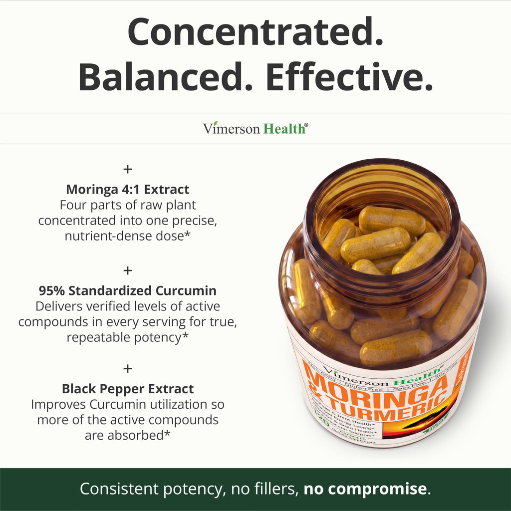 Moringa Capsules 4:1 Extract with Turmeric 120 Capsules K791942