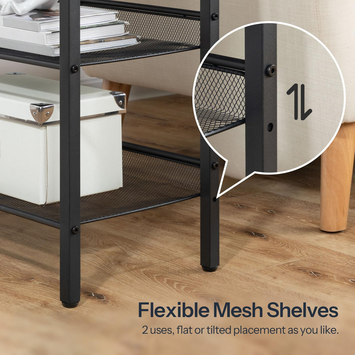 3-Tier Narrow End Table with Charging Station W88087