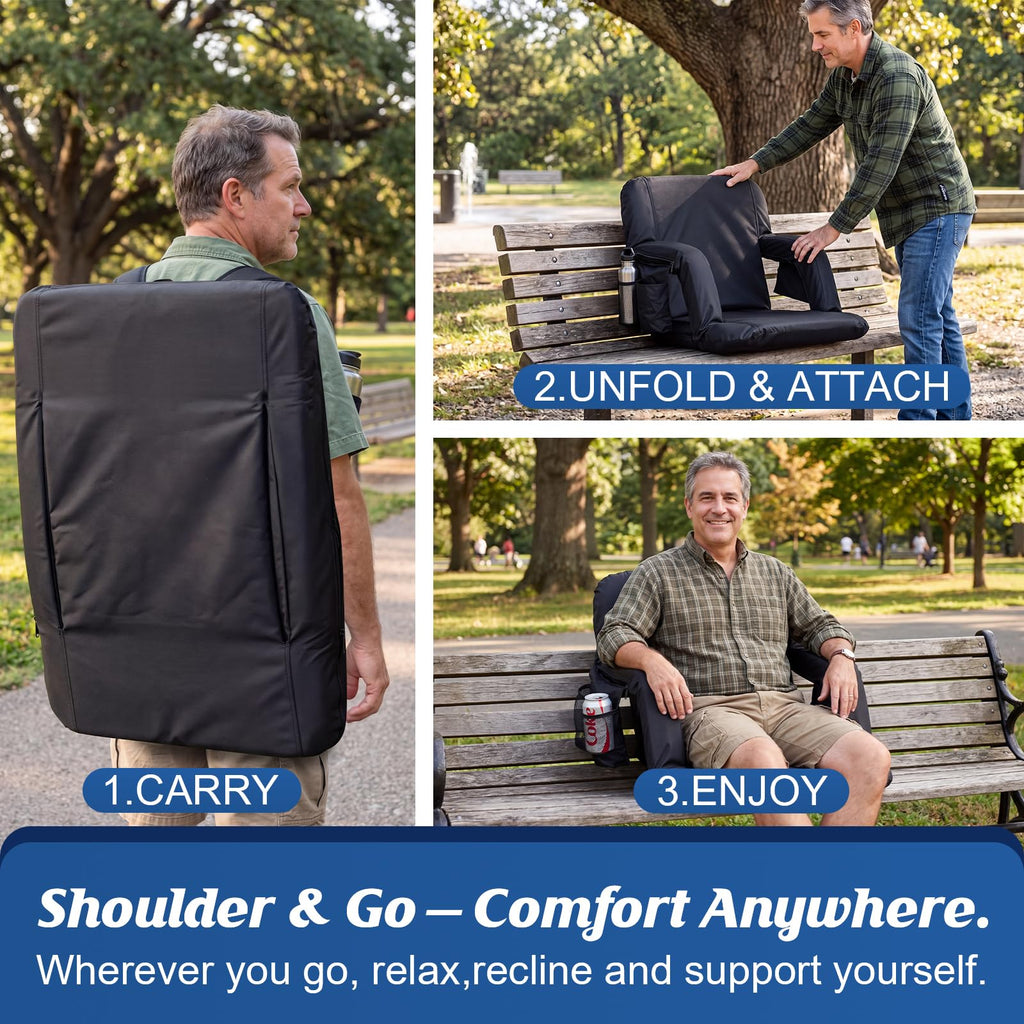 25” Extra Wide Stadium Seats with Back Support 2 Pack B3083