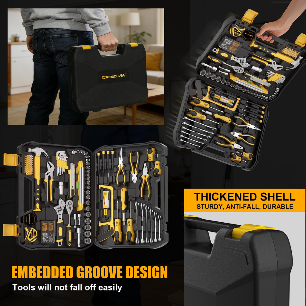 199 Piece Tool Kit with Socket Wrench Tool Box Case R35507