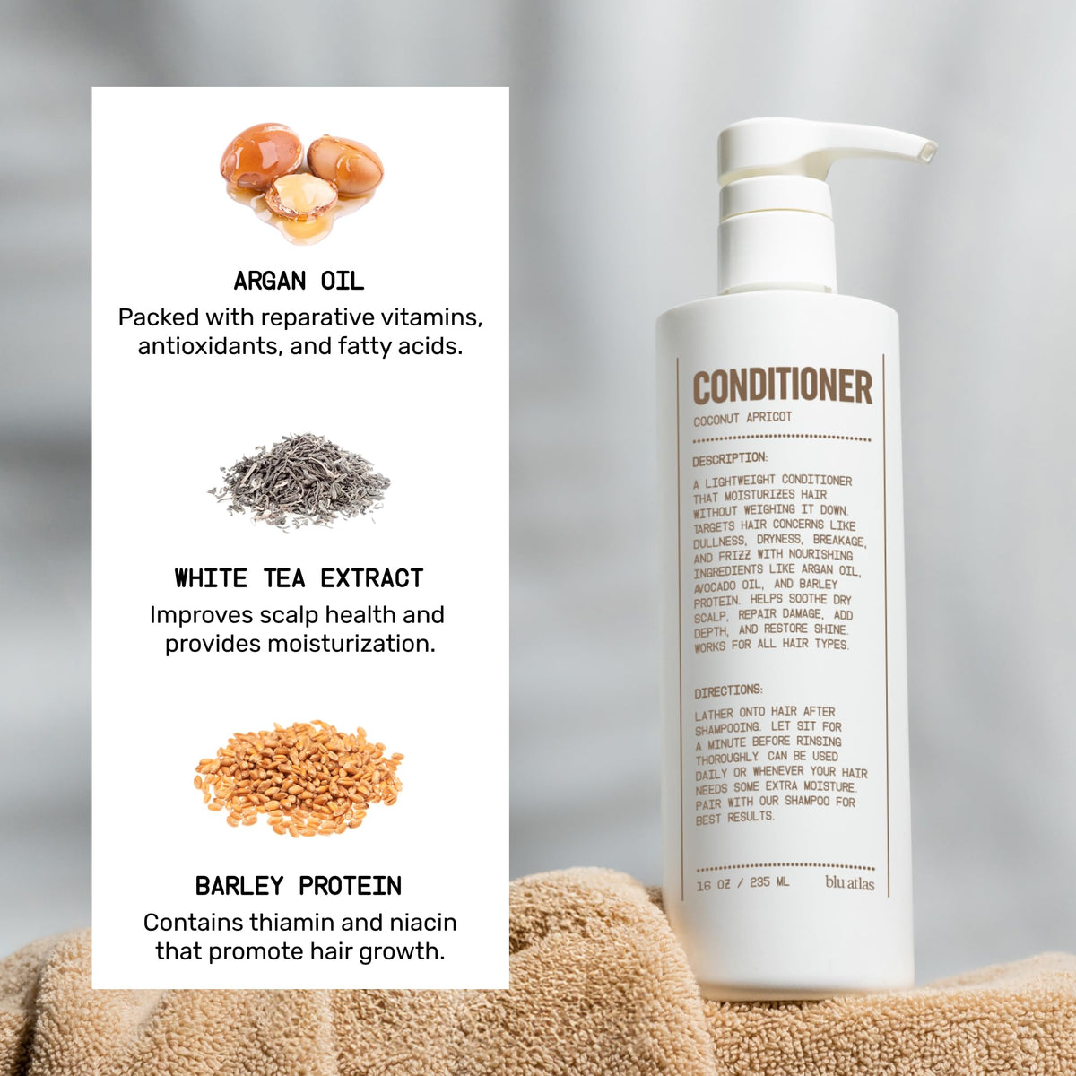 Shampoo and Conditioner Bundle Coconut Apricot 16 oz L874395