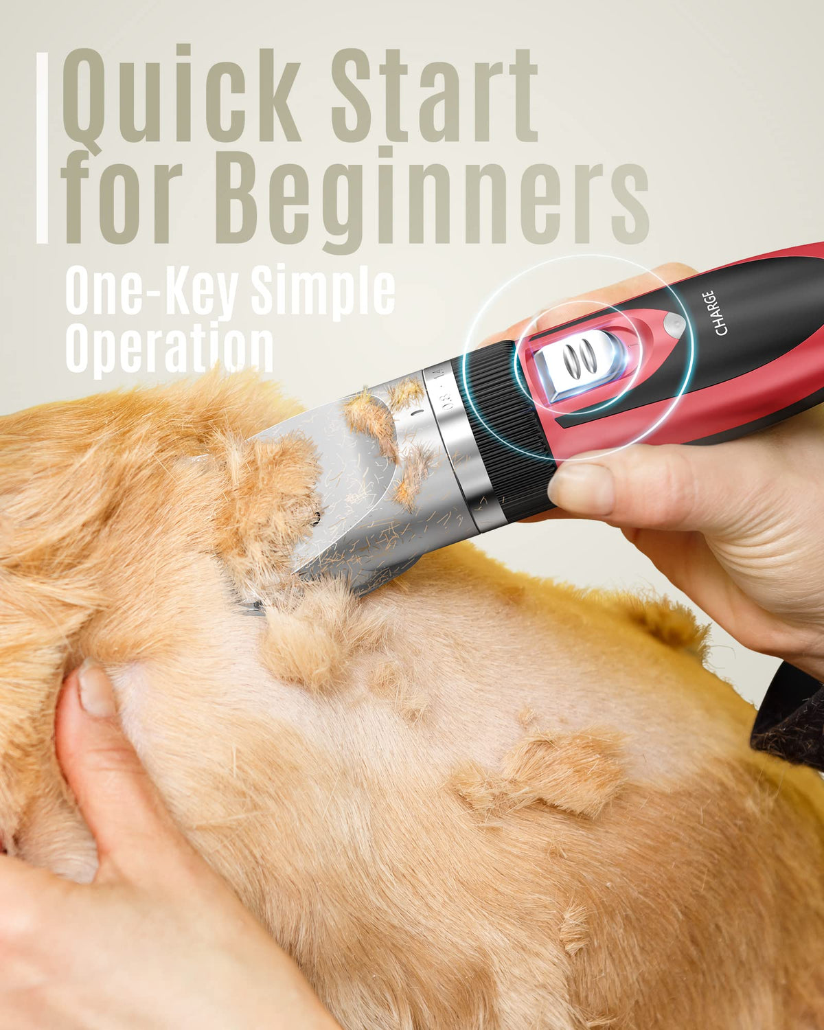 Dog Shaver Clippers and Nail Grinder Paw Trimmer Kit A67431
