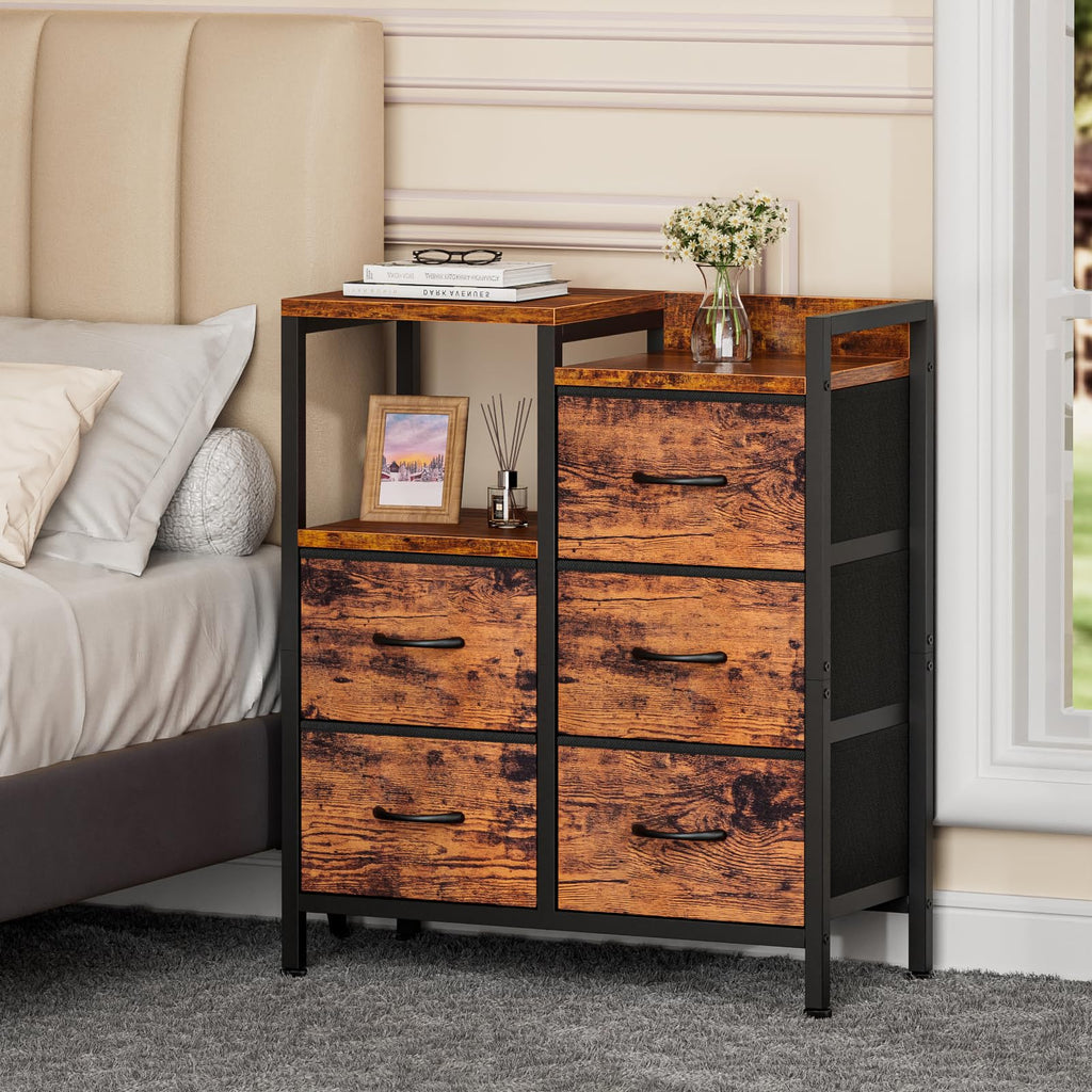 Rustic Brown 5 Drawer Dresser D833617