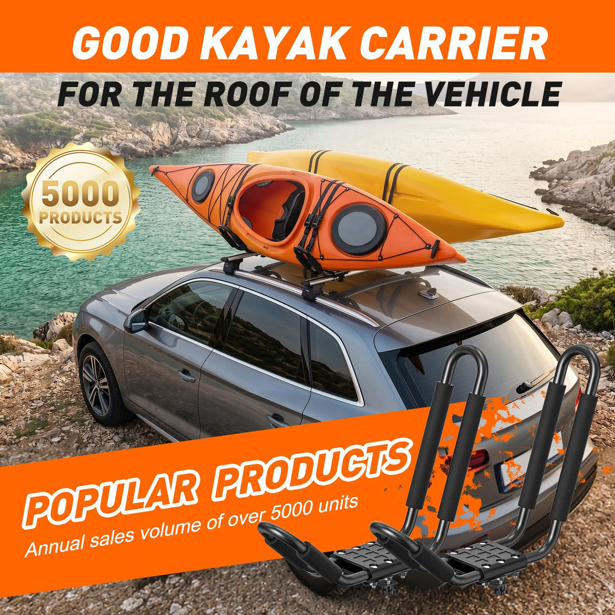 2 Pairs Kayak Carrier Racks S76304