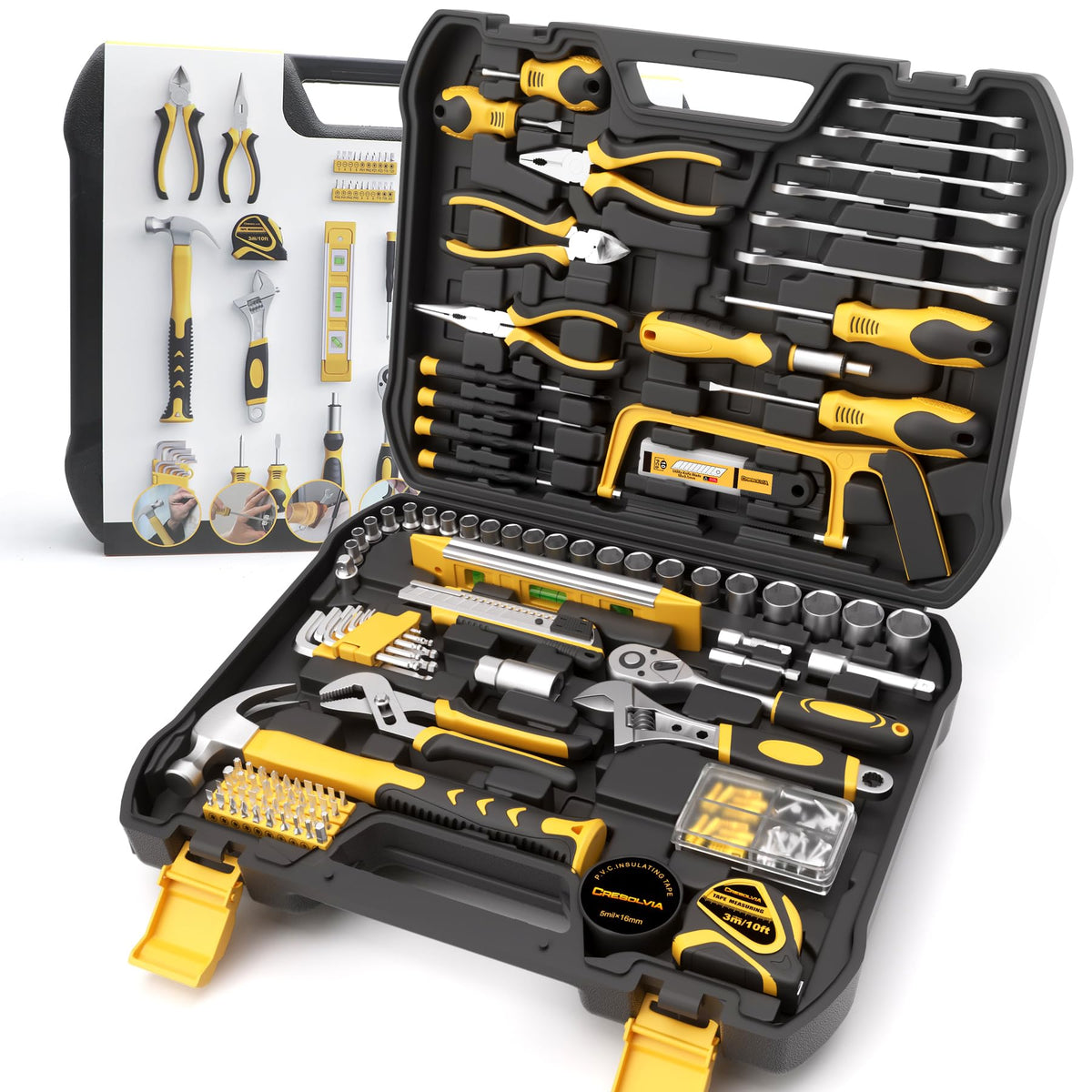 199 Piece Tool Kit with Socket Wrench Tool Box Case R35507